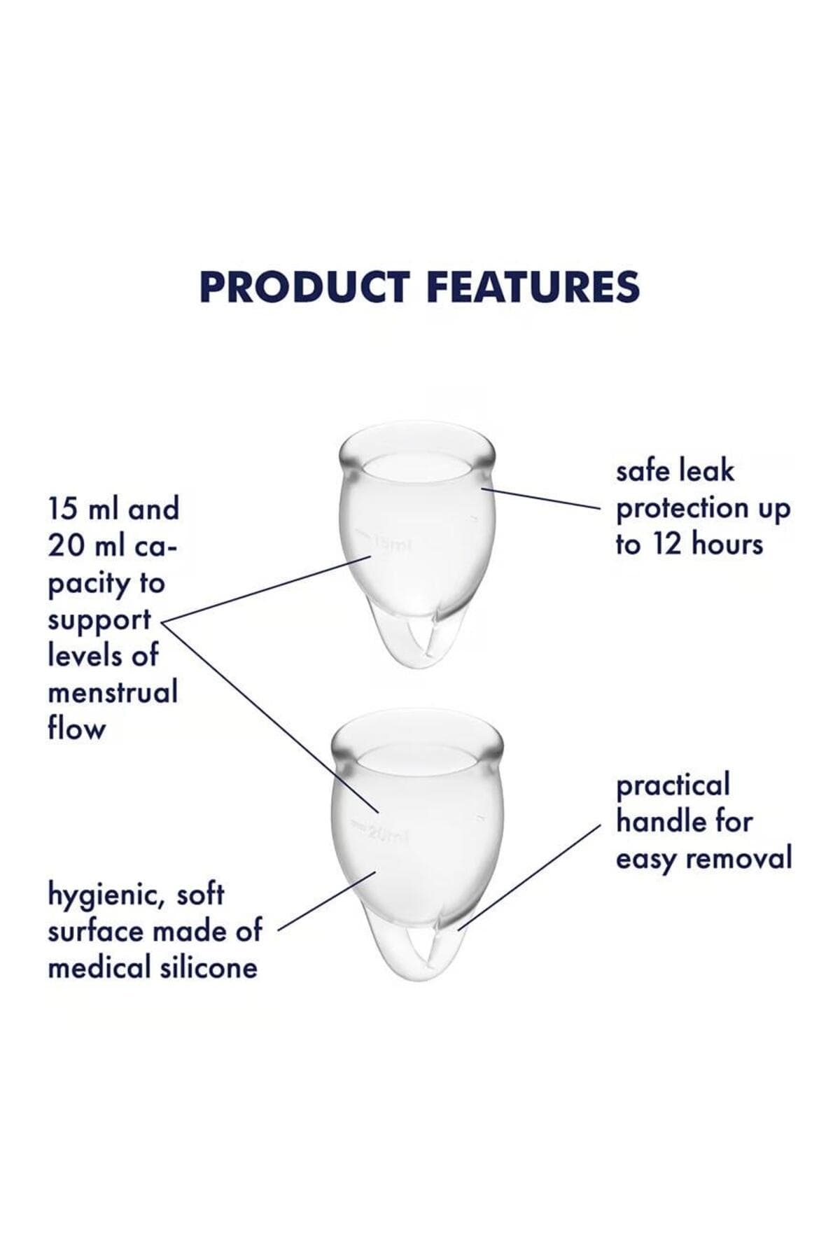Satisfyer Feel Confident Menstrual Cup Yarı Şeffaf 11
