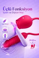 Rabixy Rose Trio İtişli ve Emişli Vibratör 3