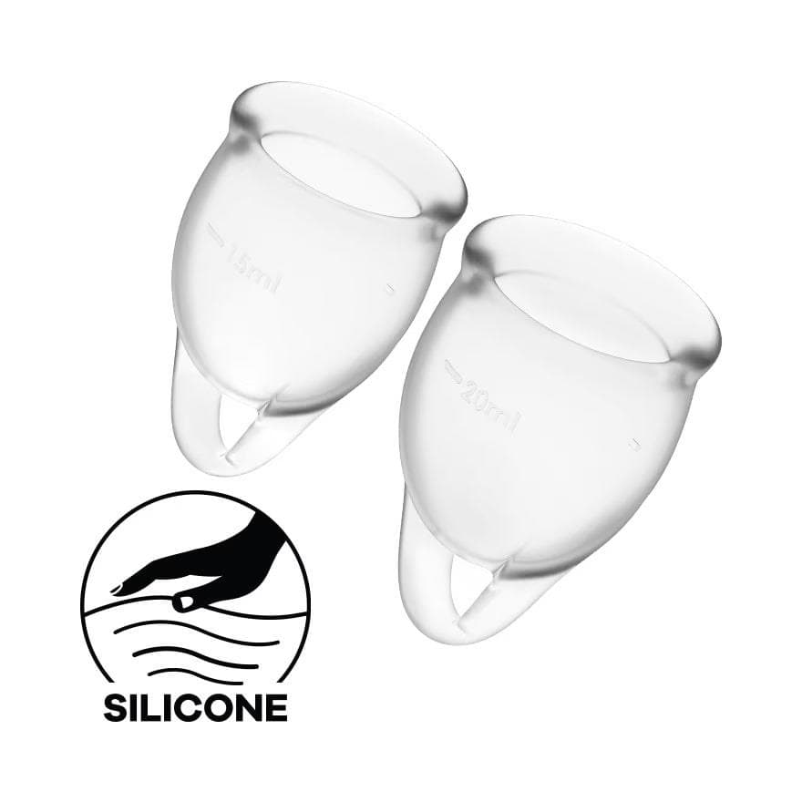Satisfyer Feel Confident Menstrual Cup Yarı Şeffaf 2