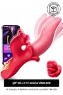 Dil Vuruşlu G Noktası Ve Klitoris Uyarımlı Vibratör RBXY-TR024, one size 6