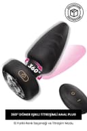 Döner Işıklı Anal Plug 360 Derece Dönen Başlık Işıklı Uzaktan Kumandalı RBXY-TR025, one size 6