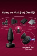 Döner Işıklı Anal Plug 360 Derece Dönen Başlık Işıklı Uzaktan Kumandalı RBXY-TR025, one size 5
