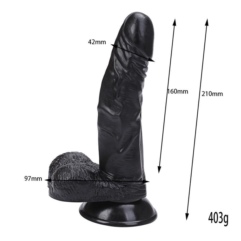 RYAN Dildo Gerçekçi Et Dokusunda Realistik Zenci Penis 21 CM 2