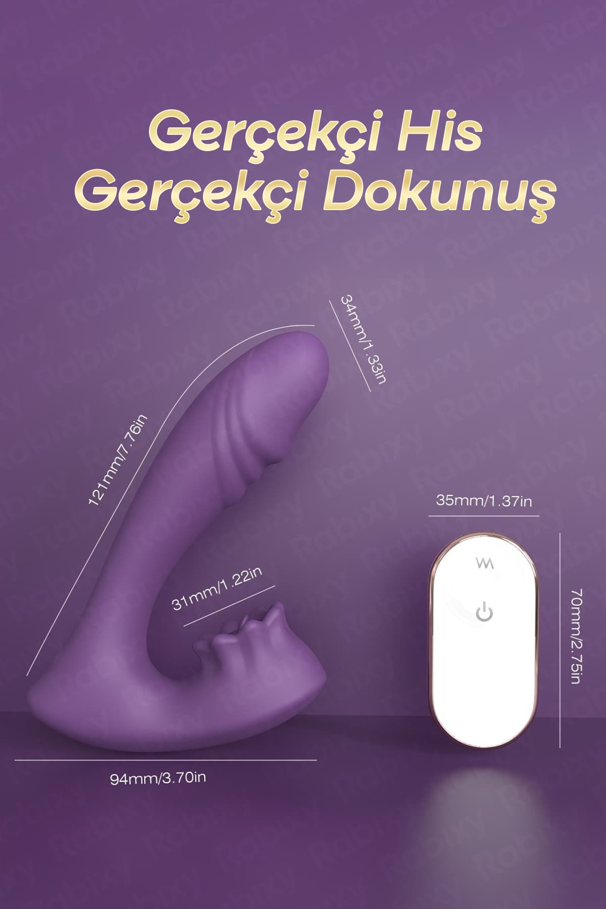 Rabixy Uzaktan Kumandalı Giyilebilir Dil Vuruşlu Vibratör 4
