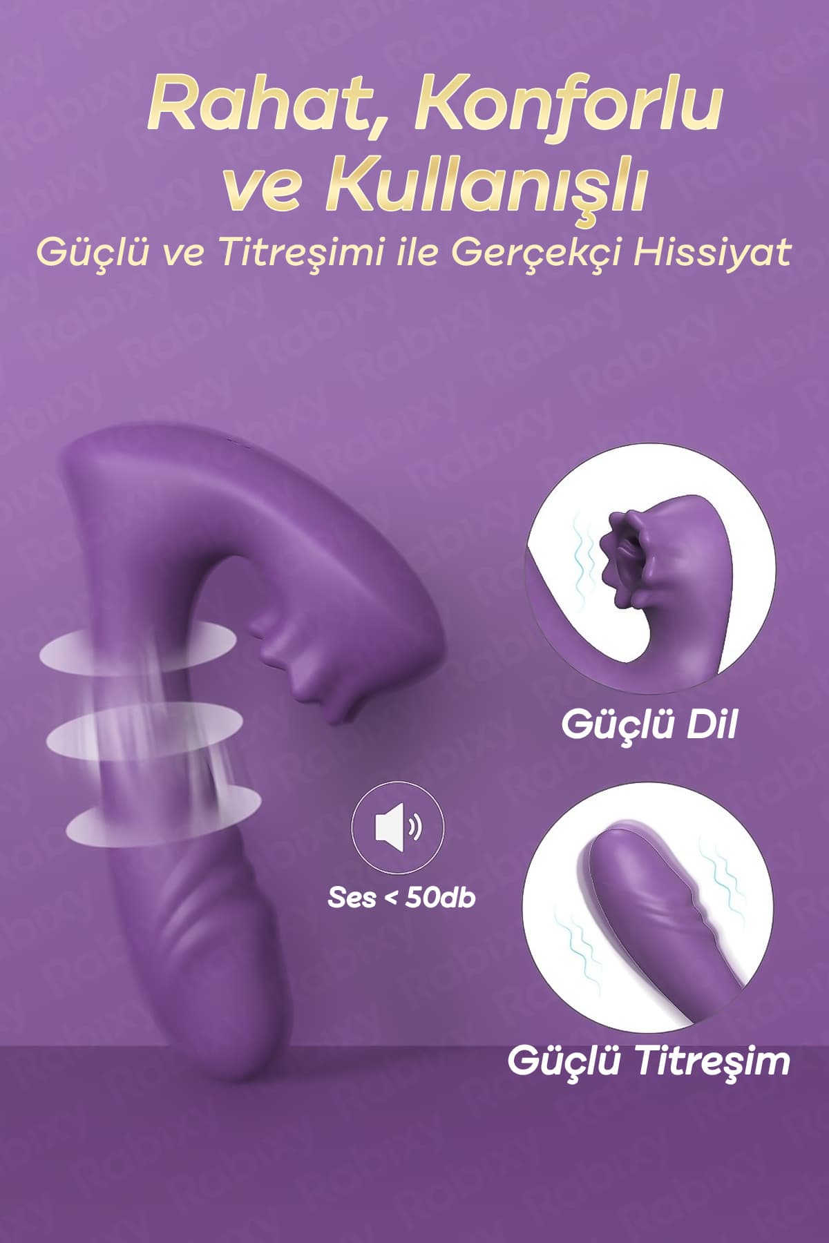 Rabixy Uzaktan Kumandalı Giyilebilir Dil Vuruşlu Vibratör 5