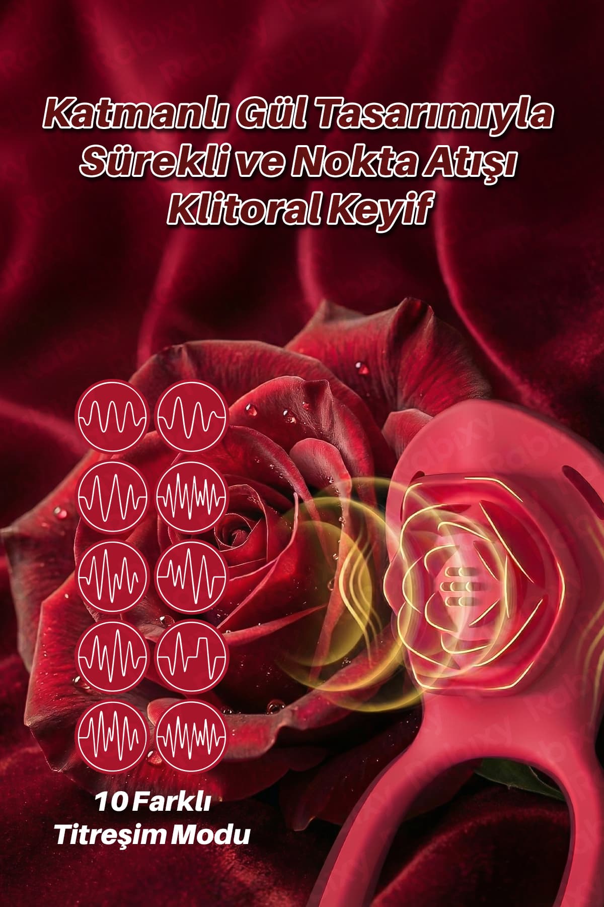 Rabixy Harness Vibratör Giyilebilir Vibratör Partnerli Kullanıma Uygun 10 Modlu 3