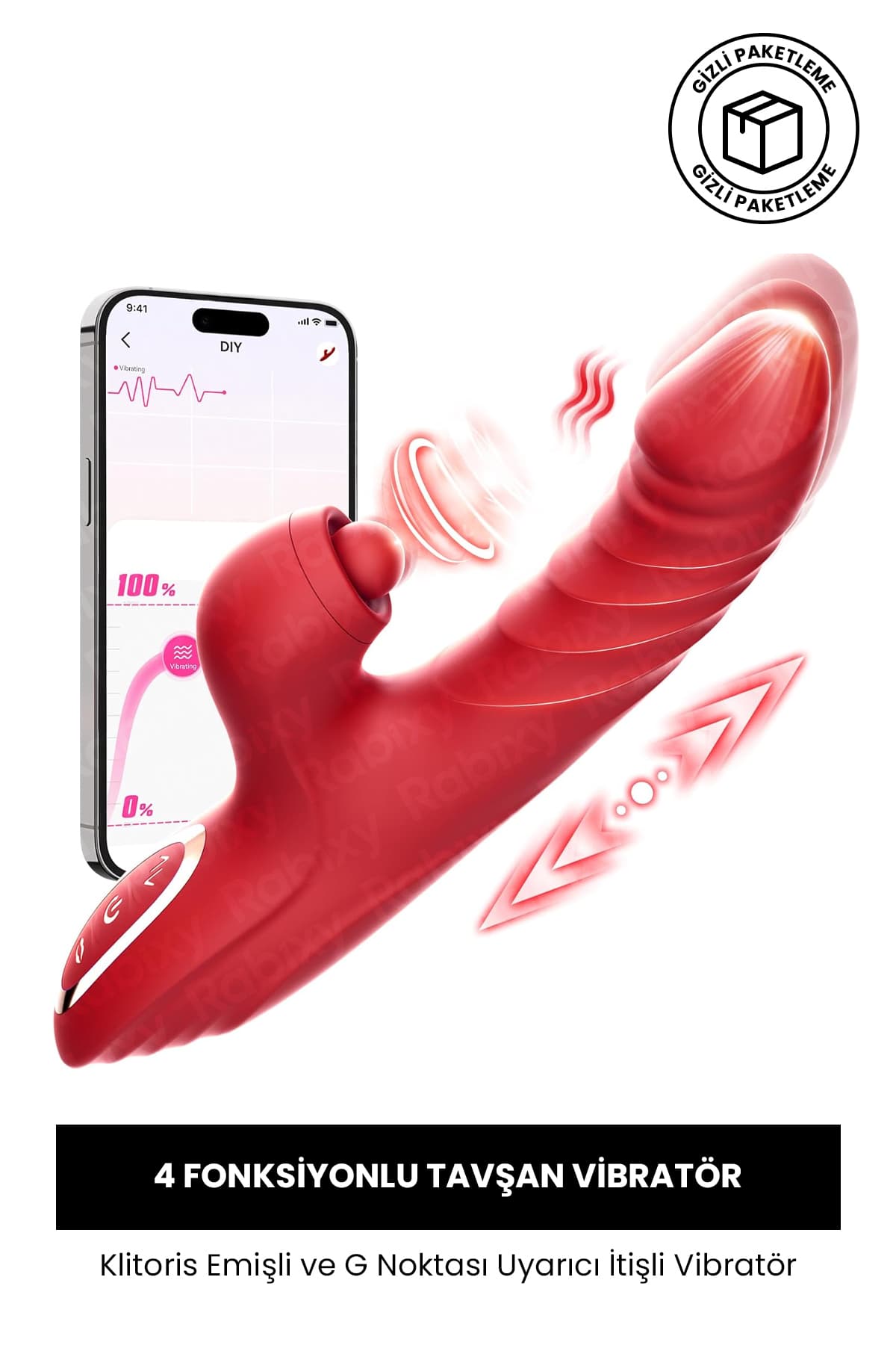 Rabixy 4 Fonksiyonlu Rabbit Vibratör