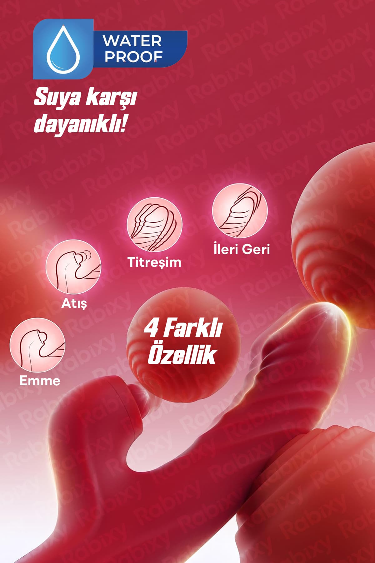Rabixy 4 Fonksiyonlu Rabbit Vibratör 2