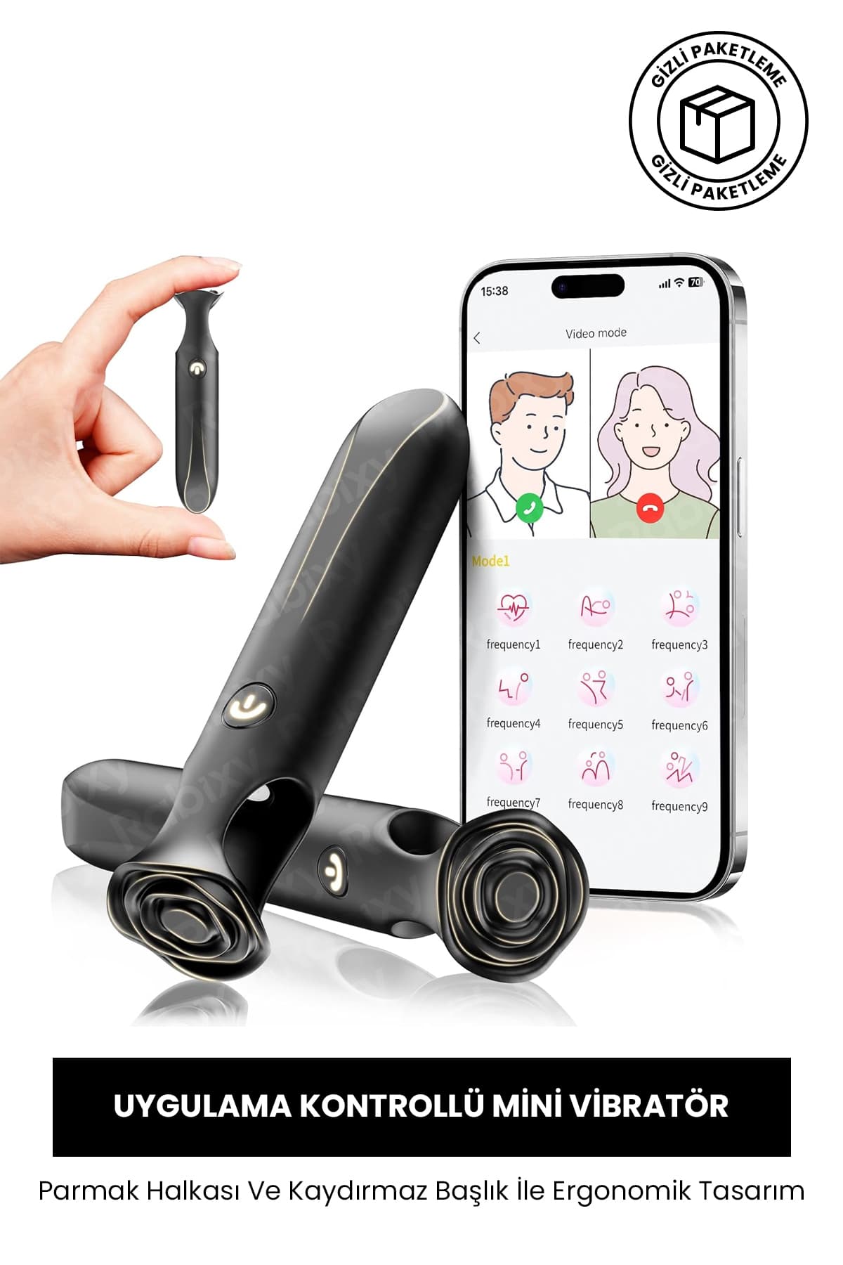 Rabixy Mobil Uygulamalı Ergonomik Bullet Vibratör