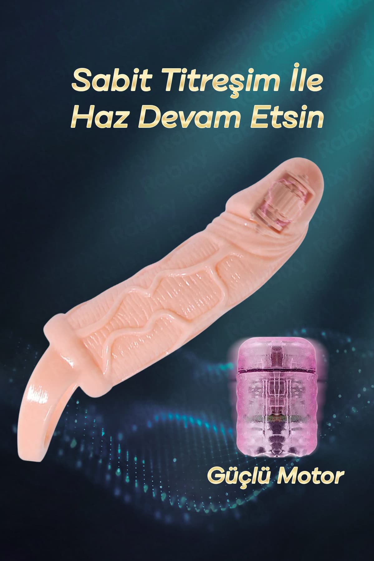 Rabixy Kontrollü Titreşim Penis Kılıfı Vurdukça Titreşen Sistem 3