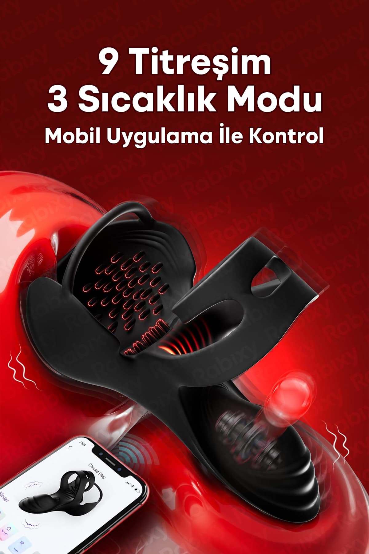 Testis ve Perine Uyarıcı Kavrayıcı Penis Halkası RBXY-TR022, one size 3