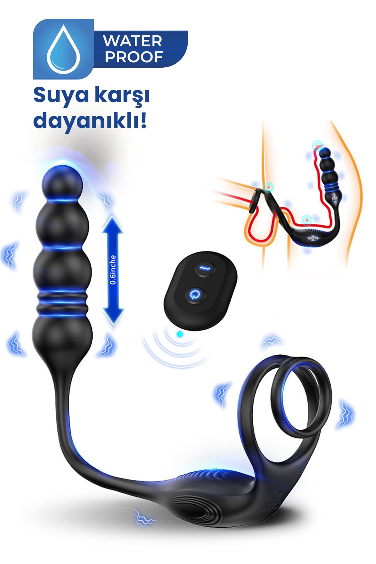 Prostat Uyarıcı Anal Vibratör ve Penis Halkası 2