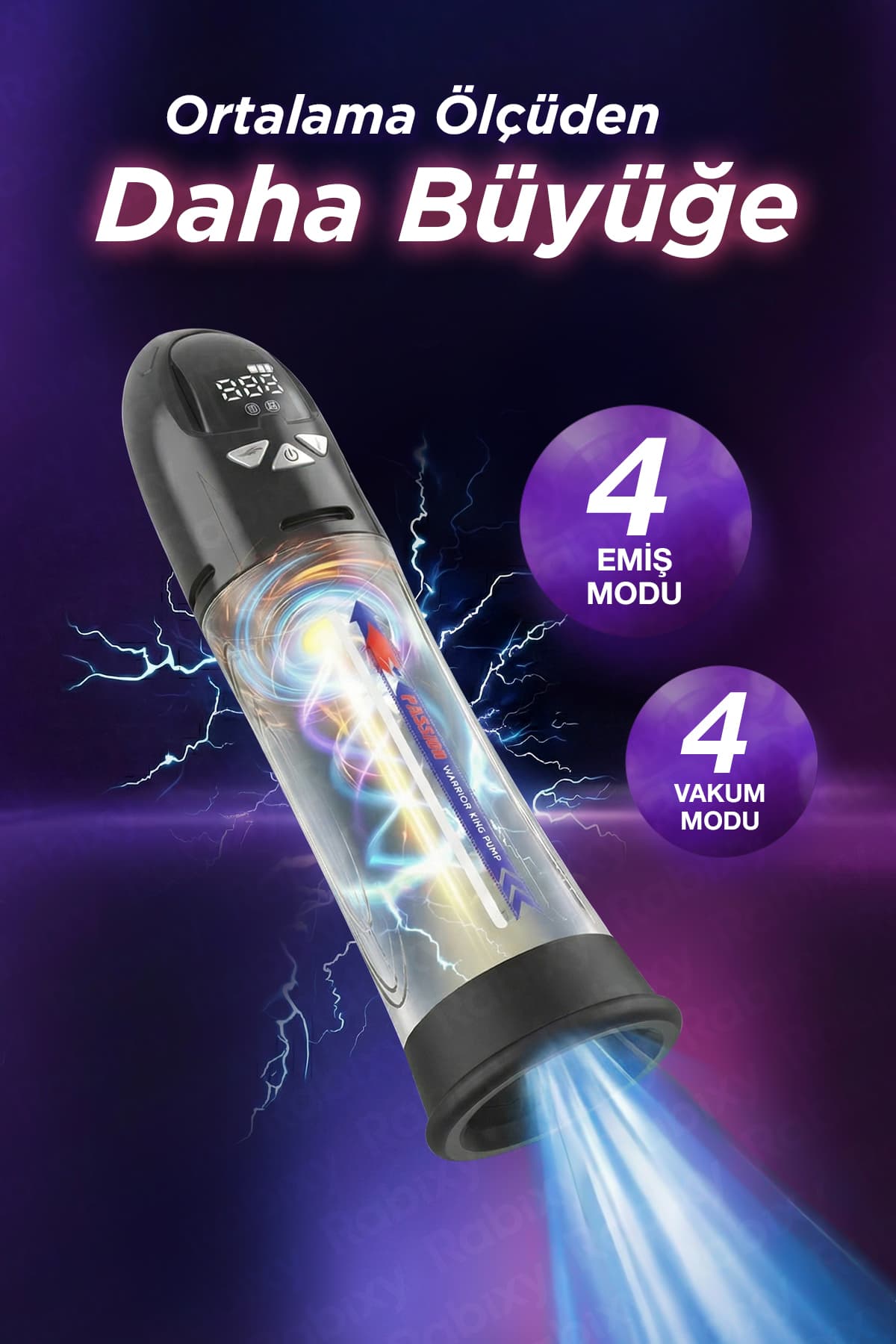 Dijital Ekranlı Sulu Susuz Penis Pompası & Mastürbatör 2