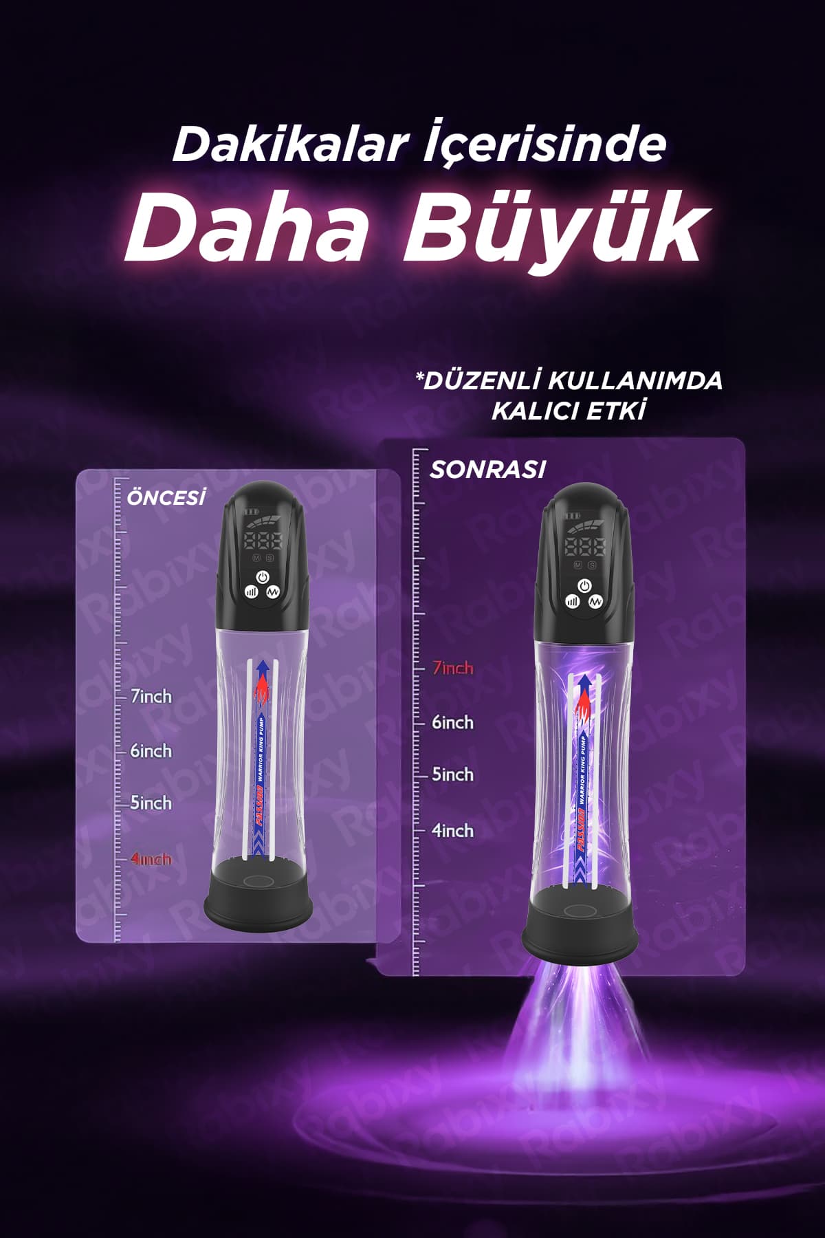 Dijital Ekranlı Sulu Susuz Penis Pompası & Mastürbatör 5