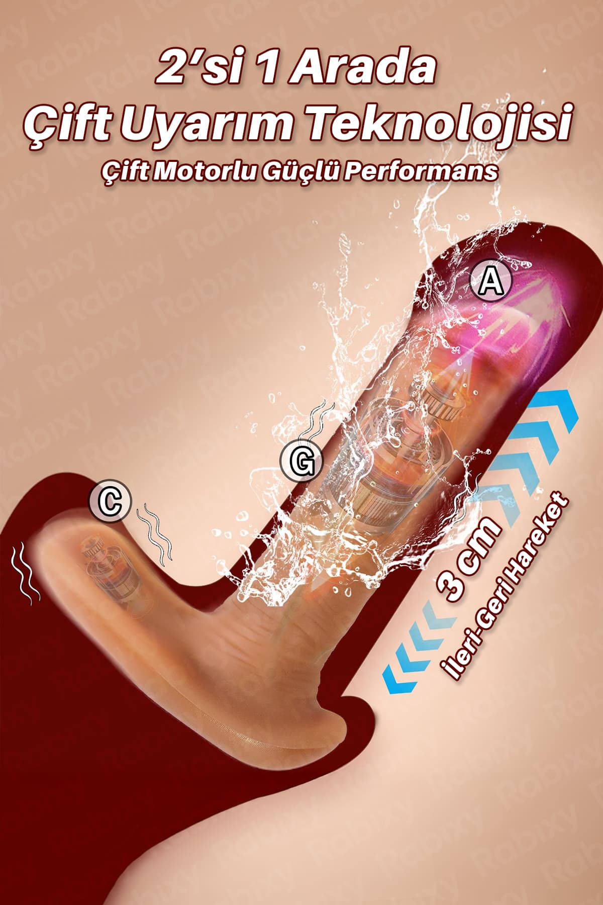 Giyilebilir Gerçekçi Vibratör Uzaktan Kumandalı Dildo 4
