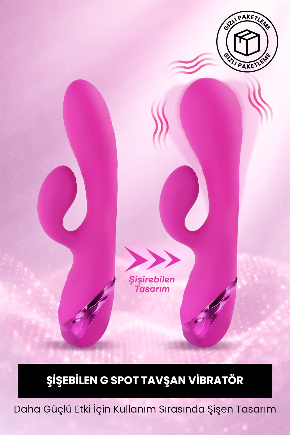 Şişebilen Rabbit Vibratör