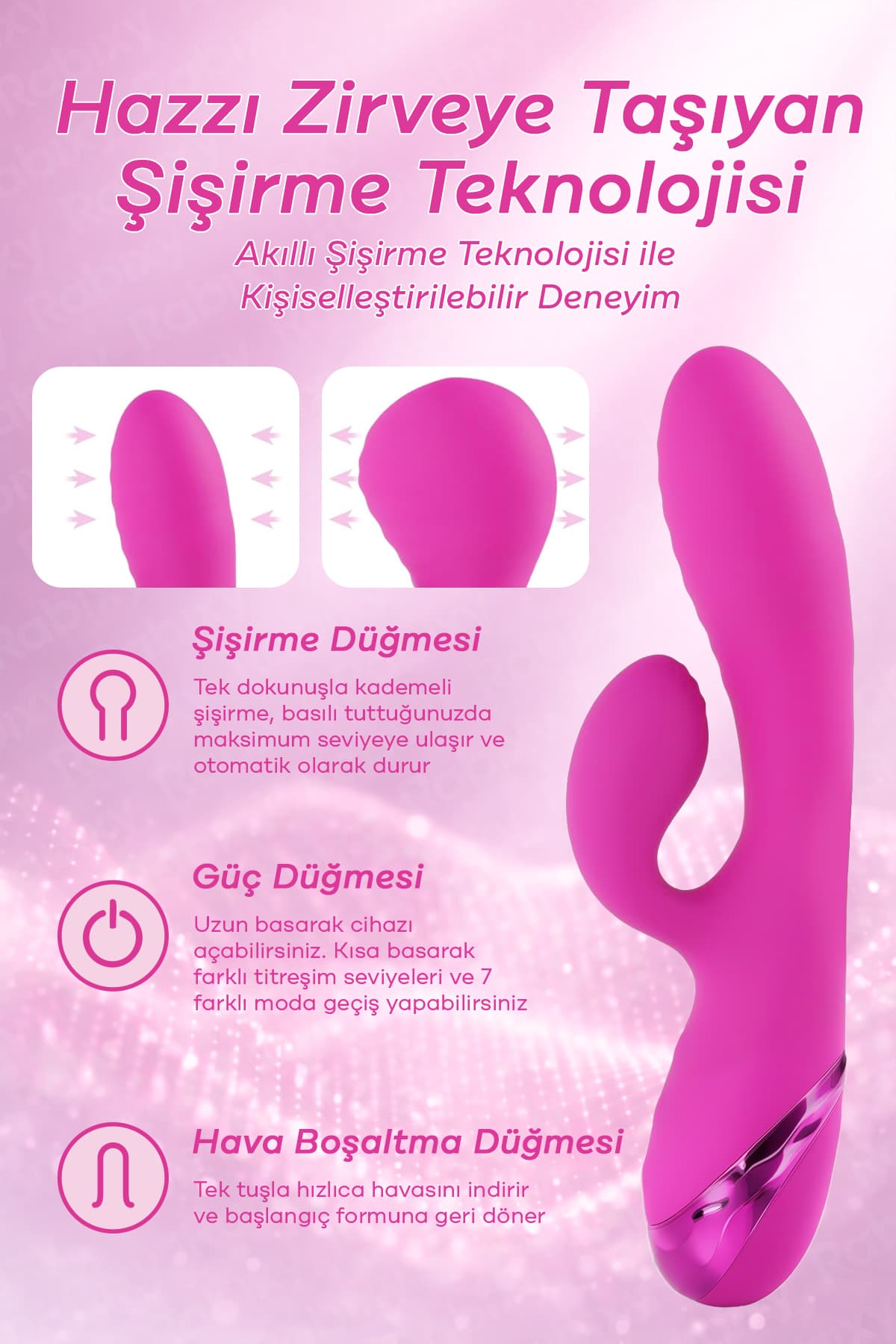 Şişebilen Rabbit Vibratör 3
